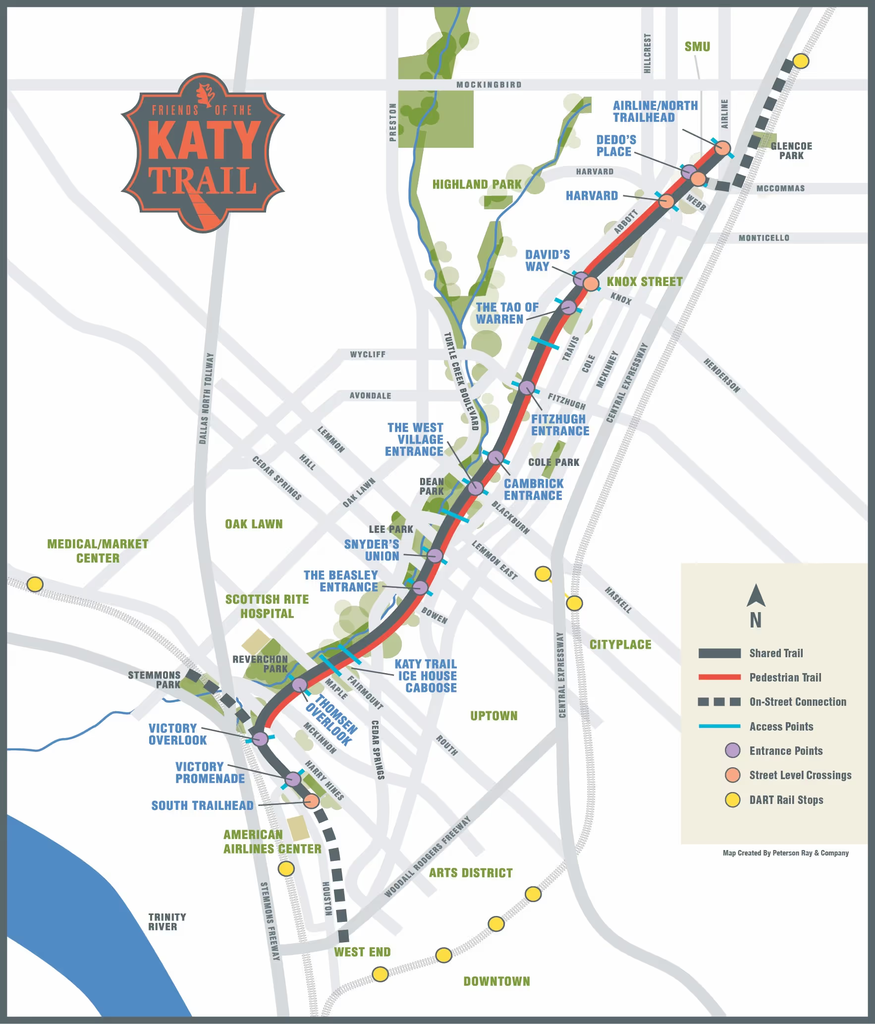 Map of the Katy Trail